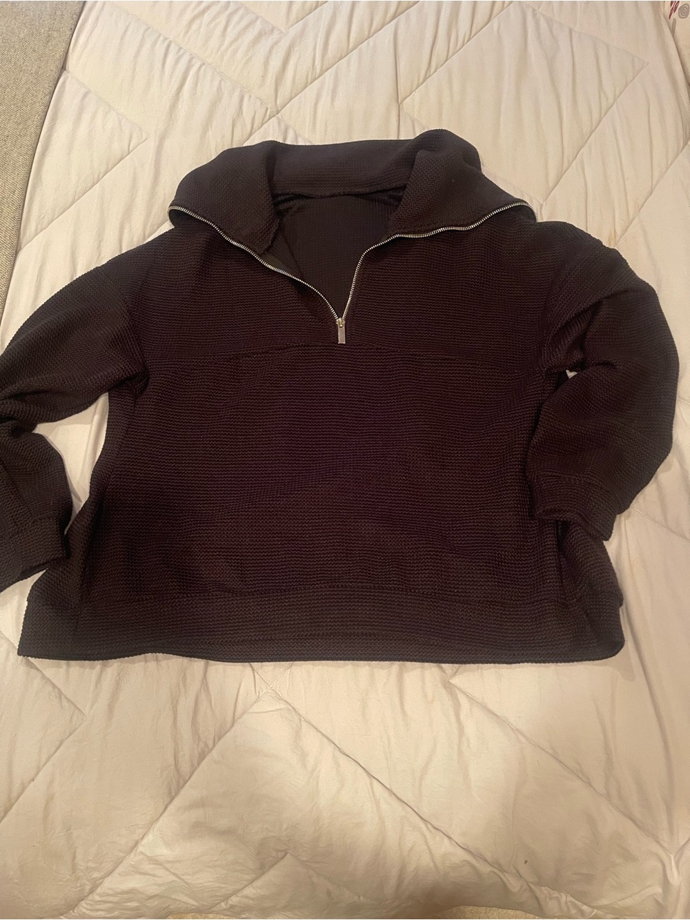 Women’s Half-Zip Pullover Sweater - Black